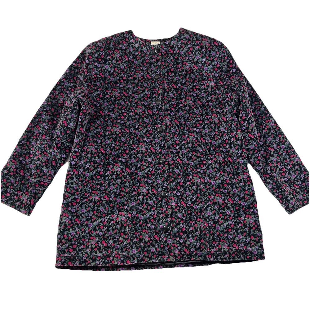 Vintage Kannum Designs Ditsy Floral Blazer Cottagecore Grannycore Women's 12 USA